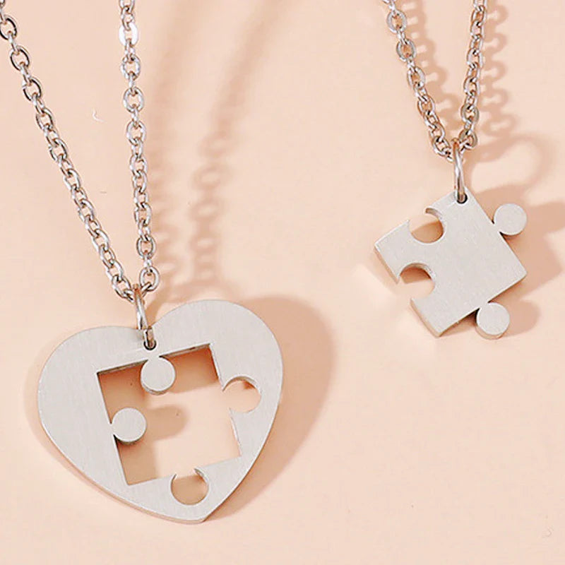 Heartbeat Connection Magnetic Couple Necklace