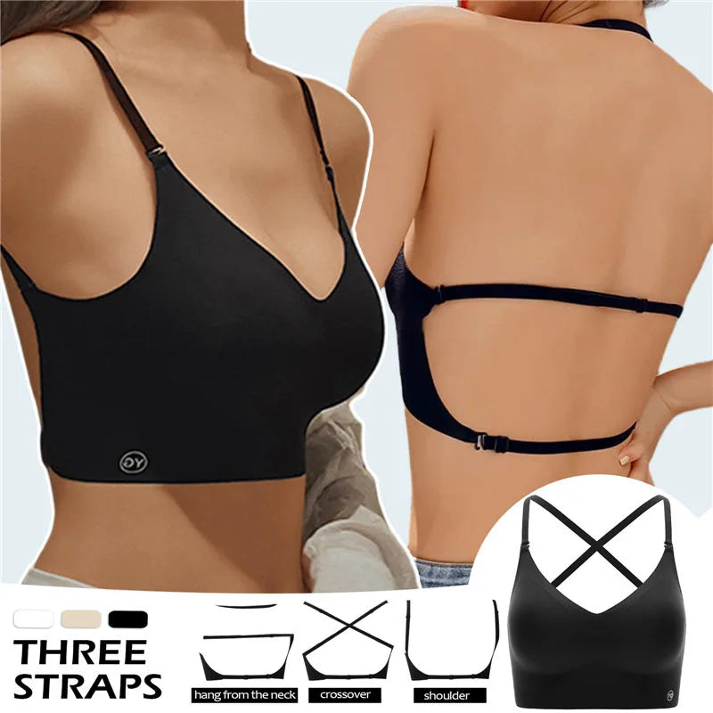 Invisible Elegance – Backless Push-Up Bra for Sexy Confidence