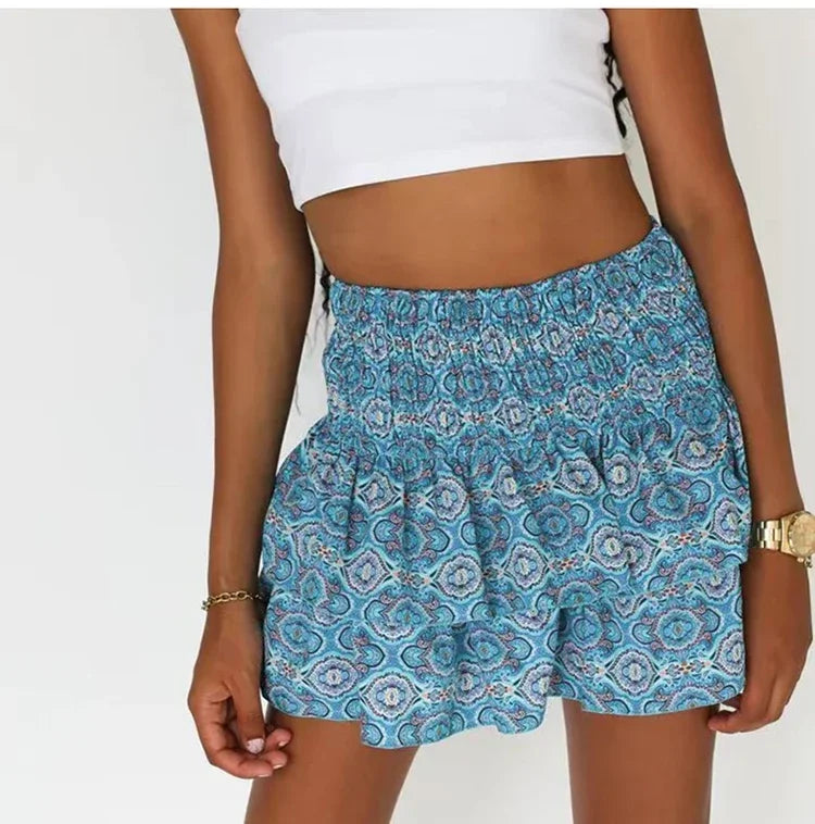 Floral Ruffle Mini Skirt – Playful & Chic 🌸💖