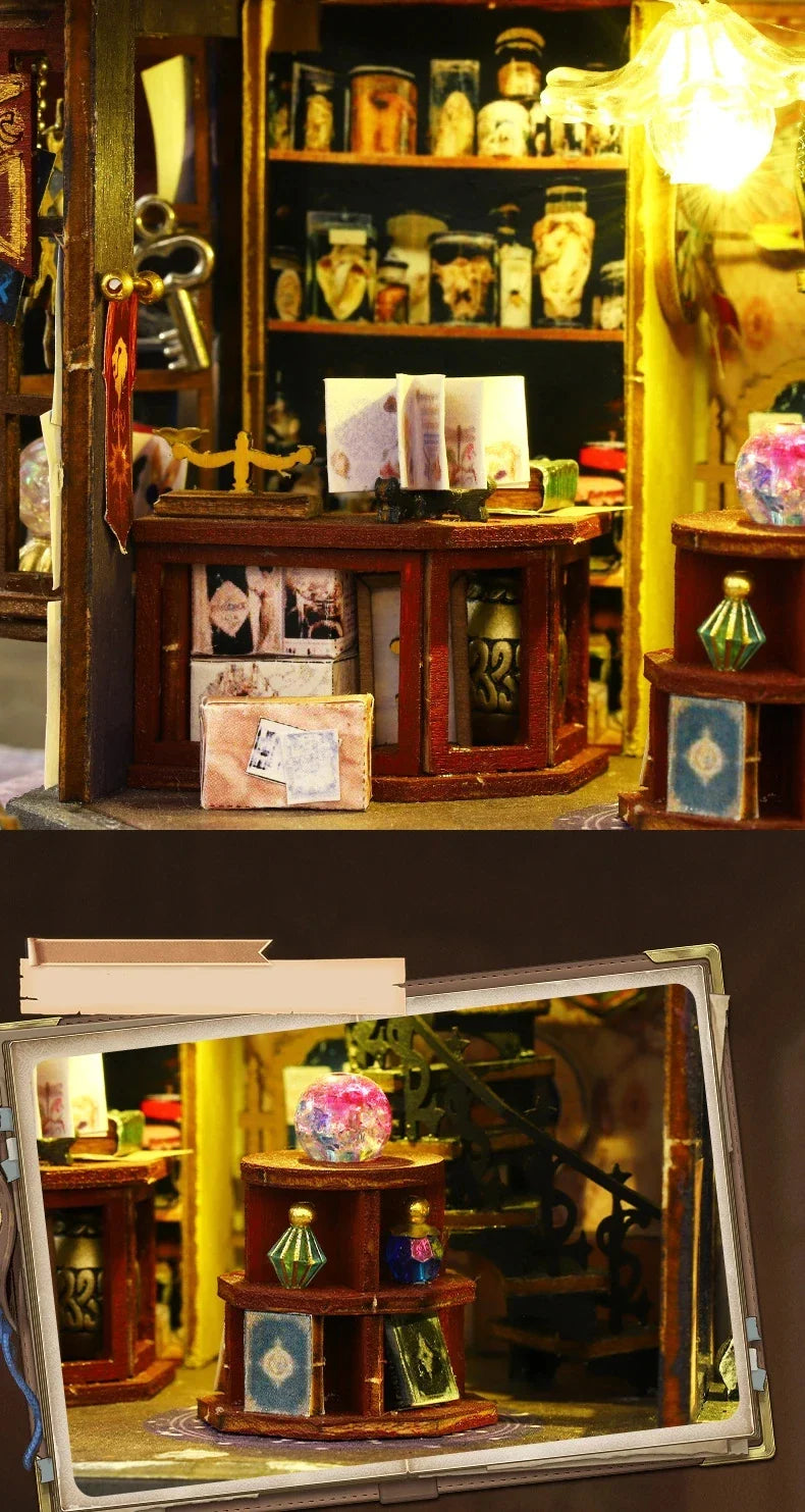 Holo Magic City DIY Wooden Dollhouse – Deluxe Miniature Build Kit