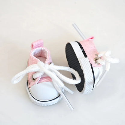 Whispers of Winter – Pink Striped Sweater Set for Labubu Dolls