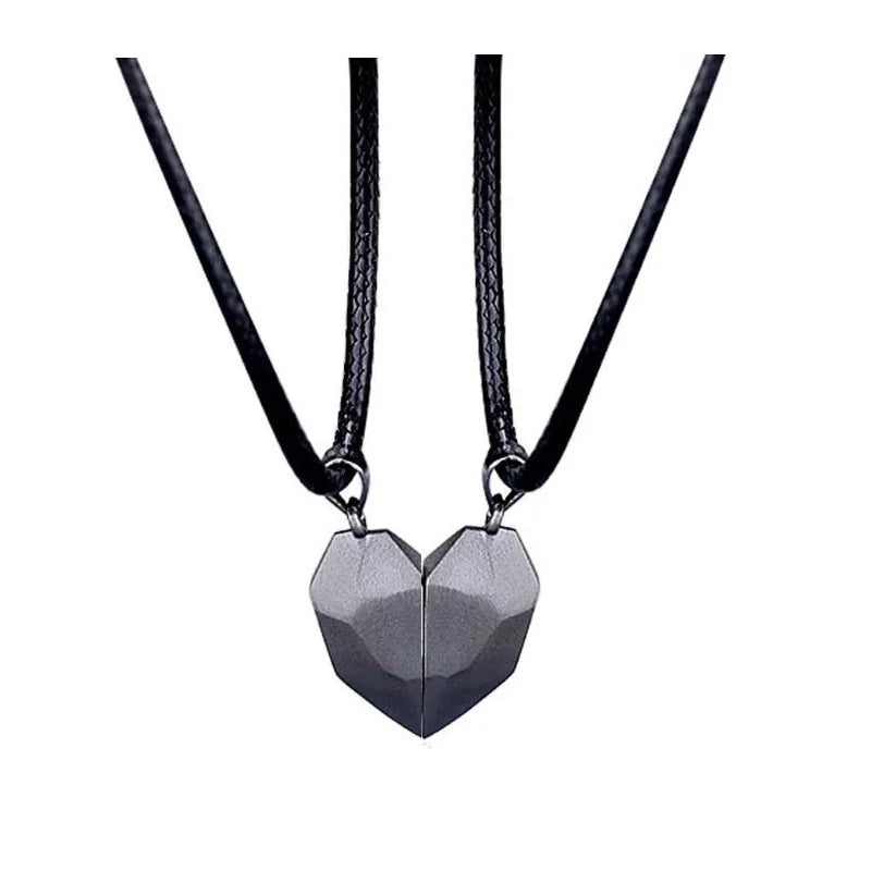 Heartbeat Connection Magnetic Couple Necklace