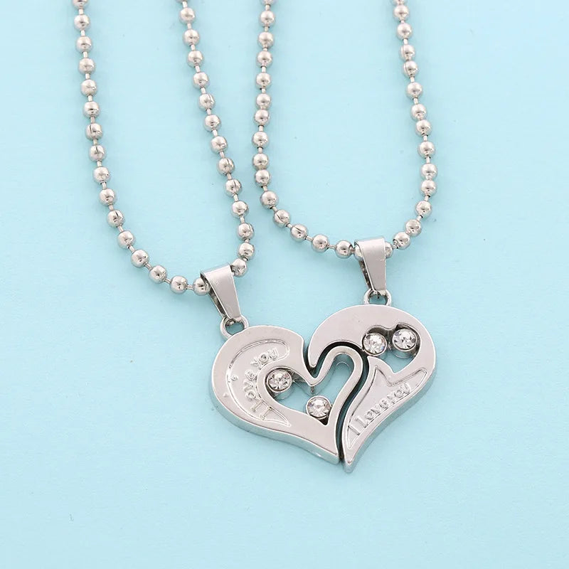 Heartbeat Connection Magnetic Couple Necklace