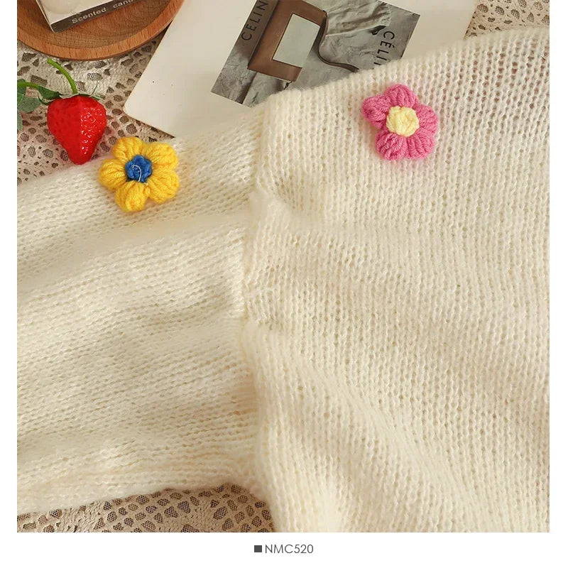 Blossom Beauty: Cozy Knitwear with Colorful Flowers