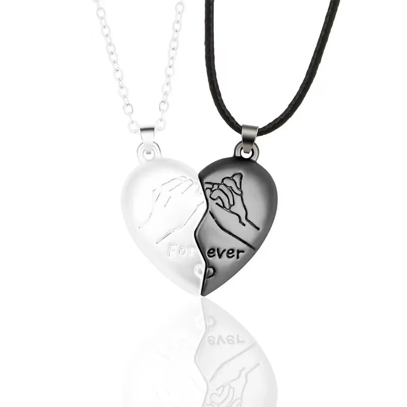 Heartbeat Connection Magnetic Couple Necklace