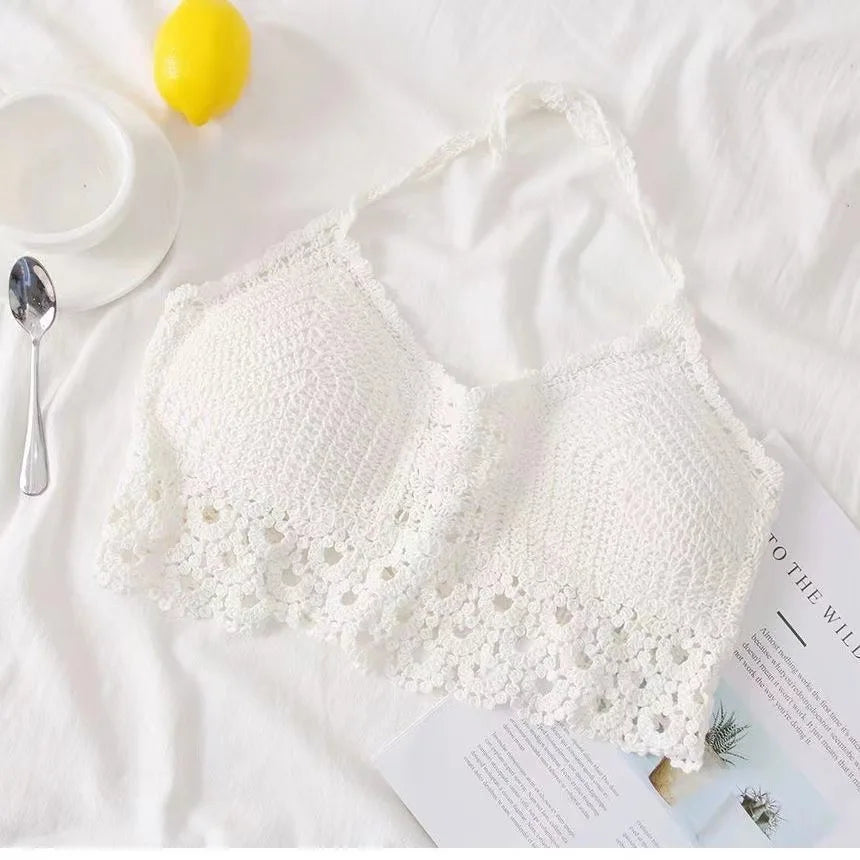 Boho Crochet Tassel Beach Crop Top